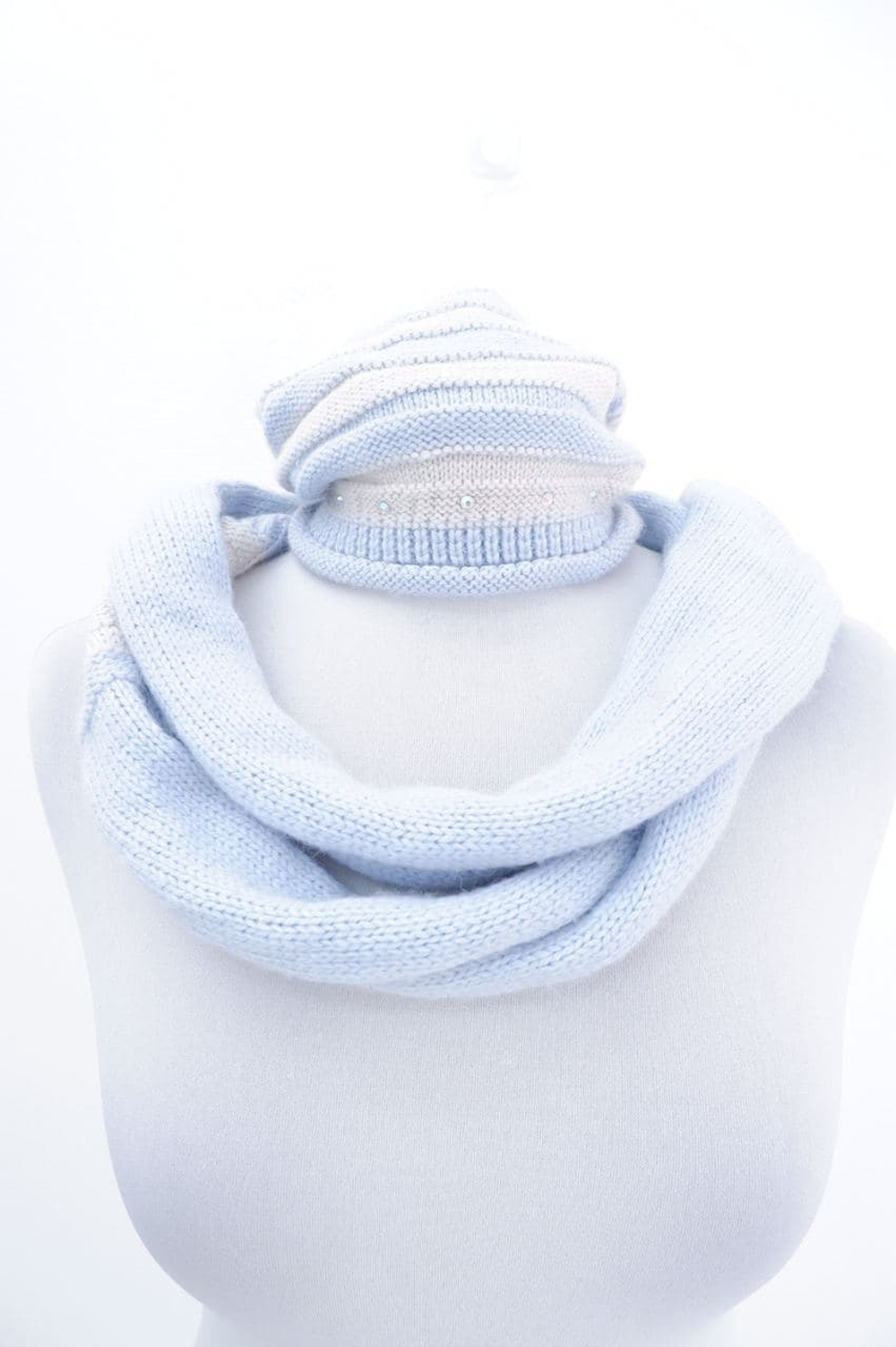 Комплект шапка с шарфом SHALUNY  вязаные новый