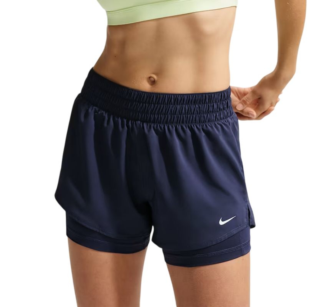 Женские теннисные шорты Nike Dri-Fit One 2-in-1 - midnight navy/white