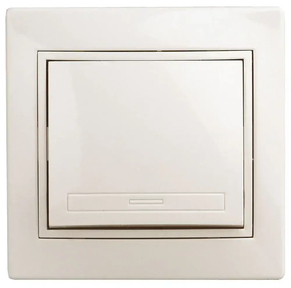 Выключатель Intro Plano 1-101-02 одноклавишный 10А-250В IP20 СУ слоновая кость