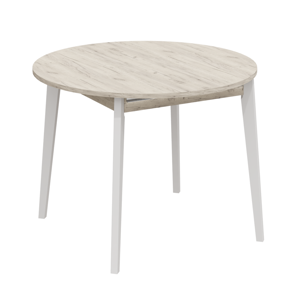 Стол обеденный TEO, цвет дуб крафт белый/белый