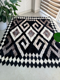 Покрывало меховое ковер из шкуры овчины