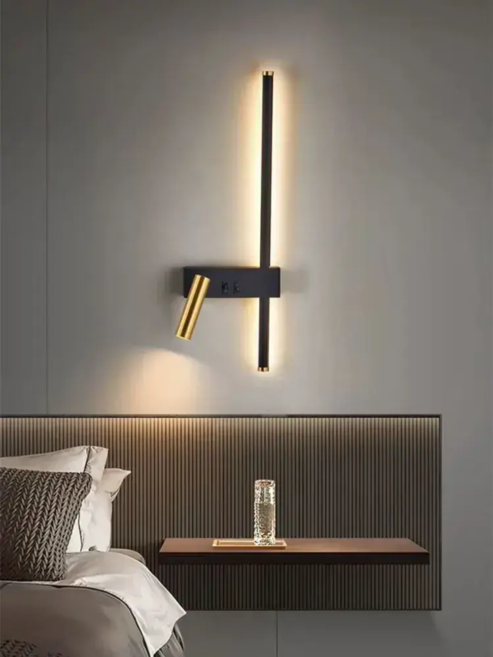 Светильник настенный светодиодный линейный, 4000К, 10Вт, 51 см, левый