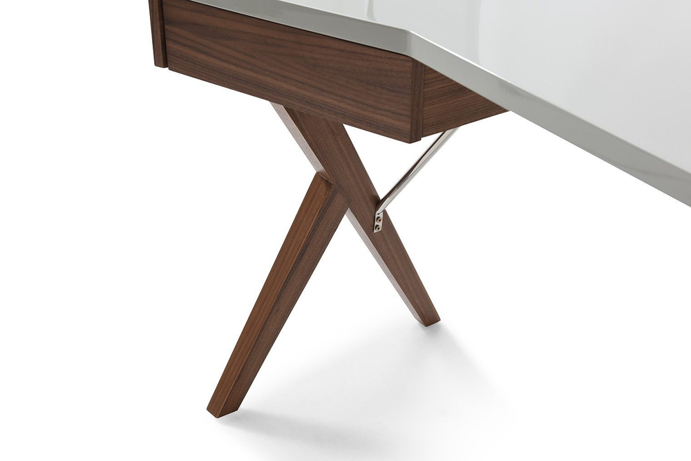 Стол письменный W-1010OT орех/бежевый