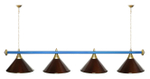 Лампа STARTBILLIARDS 4 пл. (плафоны зеленые,штанга зеленая,фурнитура золото)