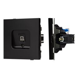 Механизм компьютерной розетки SCT-TENDO-MPC1-PL-BK (RJ-45, CAT6) (Arlight, Черный) 054104