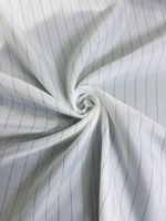 Подклад полиэстер, белый, полоска серая широкая, жаккард FC