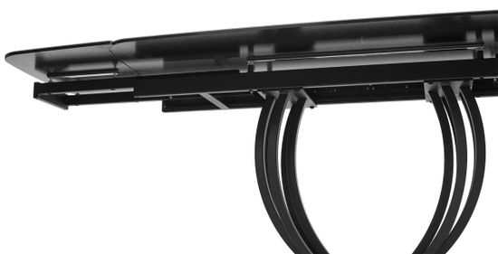 Стол MALTA 160 KL-136 Серый мрамор матовый, итальянская керамика/ черный каркас