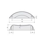 Ручка-ракушка 96мм, отделка золото матовое