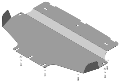 Усиленная защита Motodor Радиатора. 3 мм, Сталь. для KIA Mohave 2020-н.в. арт.11031