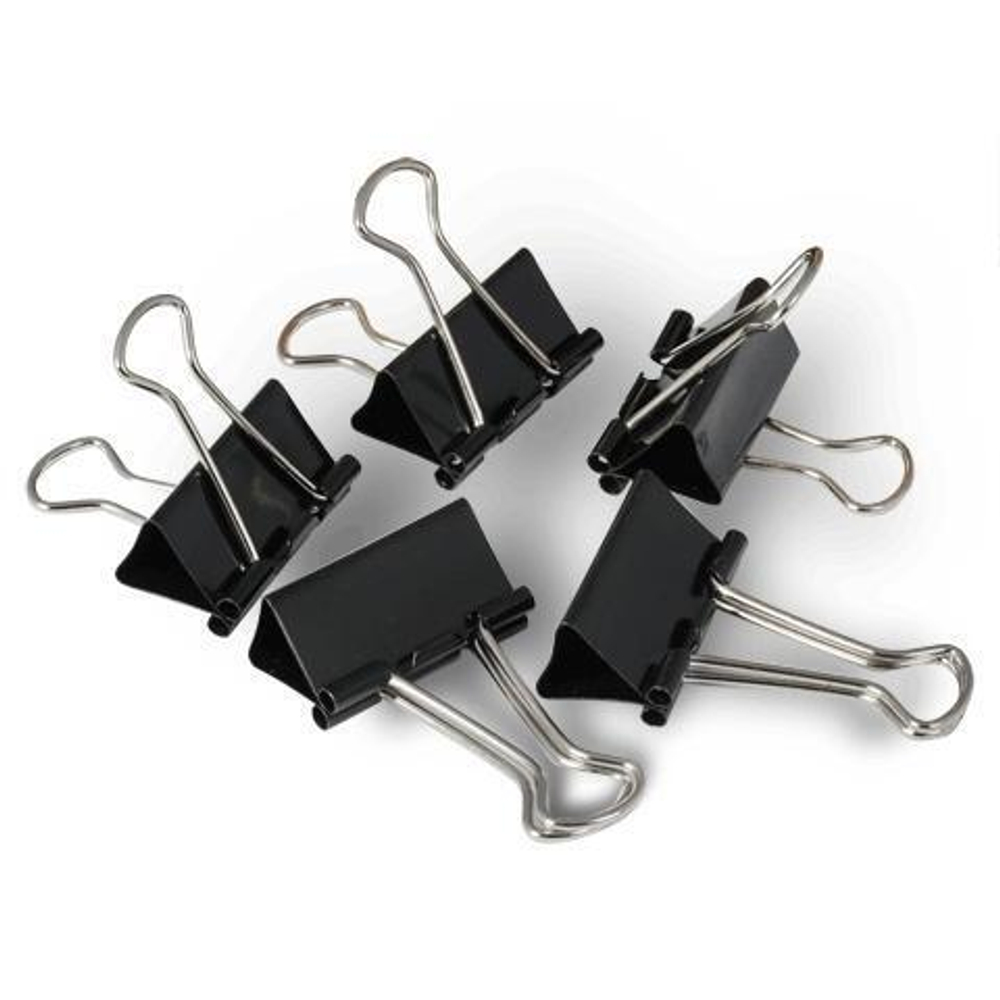 Зажимы д/бумаг 51мм 12шт черные (DOLCE COSTO)