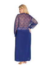 Роскошный пеньюар в пол с кружевным верхом