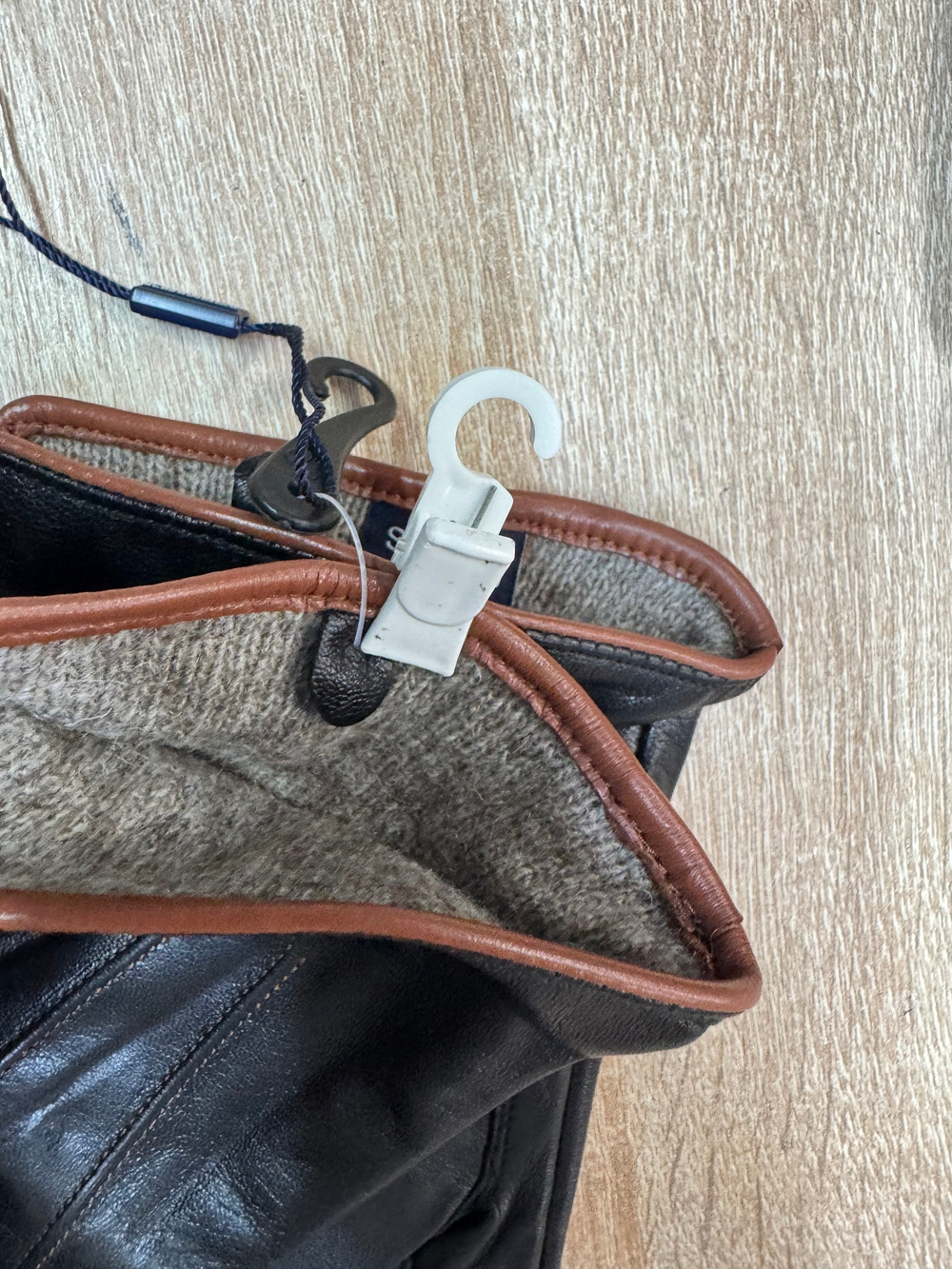 Перчатки.Мужские.Кожаные.Люкс качества. Подклад: трикотаж-шерсть. 5 шт в упаковке.