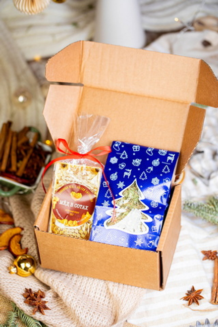 Набор №145 "Сота в подарочной упаковке + чайный сбор"