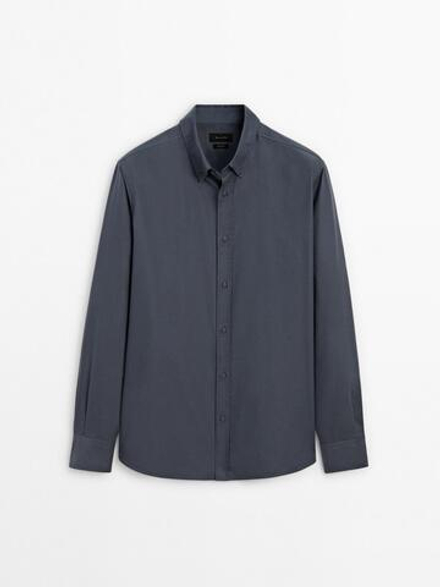 Massimo Dutti Рубашка из 100% хлопка, синий