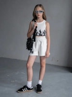 Спортивный костюм для девочки в сад топ и шорты