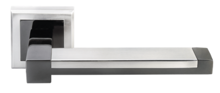 Дверные ручки Morelli "SANIBEL" MH-39 SN/BN-S Цвет - Белый никель/Чёрный никель