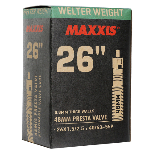 Камера велосипедная MAXXIS WELTER WEIGHT 26X1.5/2.5 (40/63-559) 0.8 LFVSEP48 (B-C) wp преста