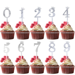 Топпер акриловый  «Цифра 8» (6,2 см, серебряный)