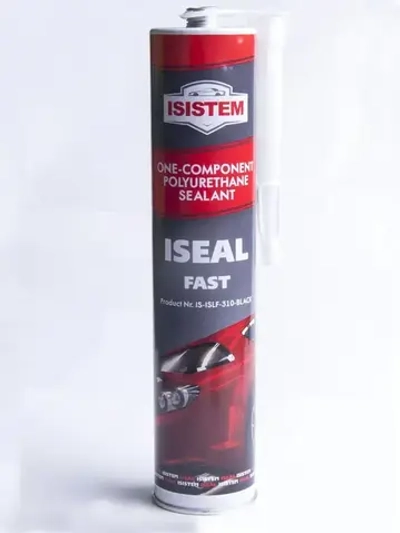 Герметик полиуретановый ISISTEM Iseal Fast, кузовной однокомпонентный, быстросохнущий, шовный, черный, уп. 310мл.