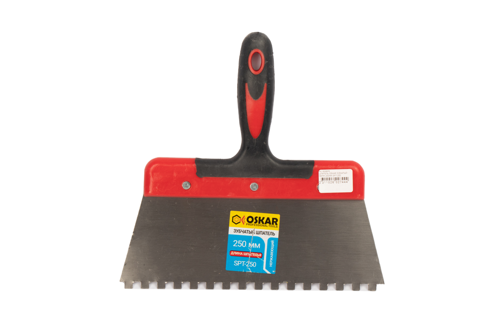 ШПАТЕЛЬ OSKAR ЗУБЧАТЫЙ НЕРЖ 250ММ SPT-250