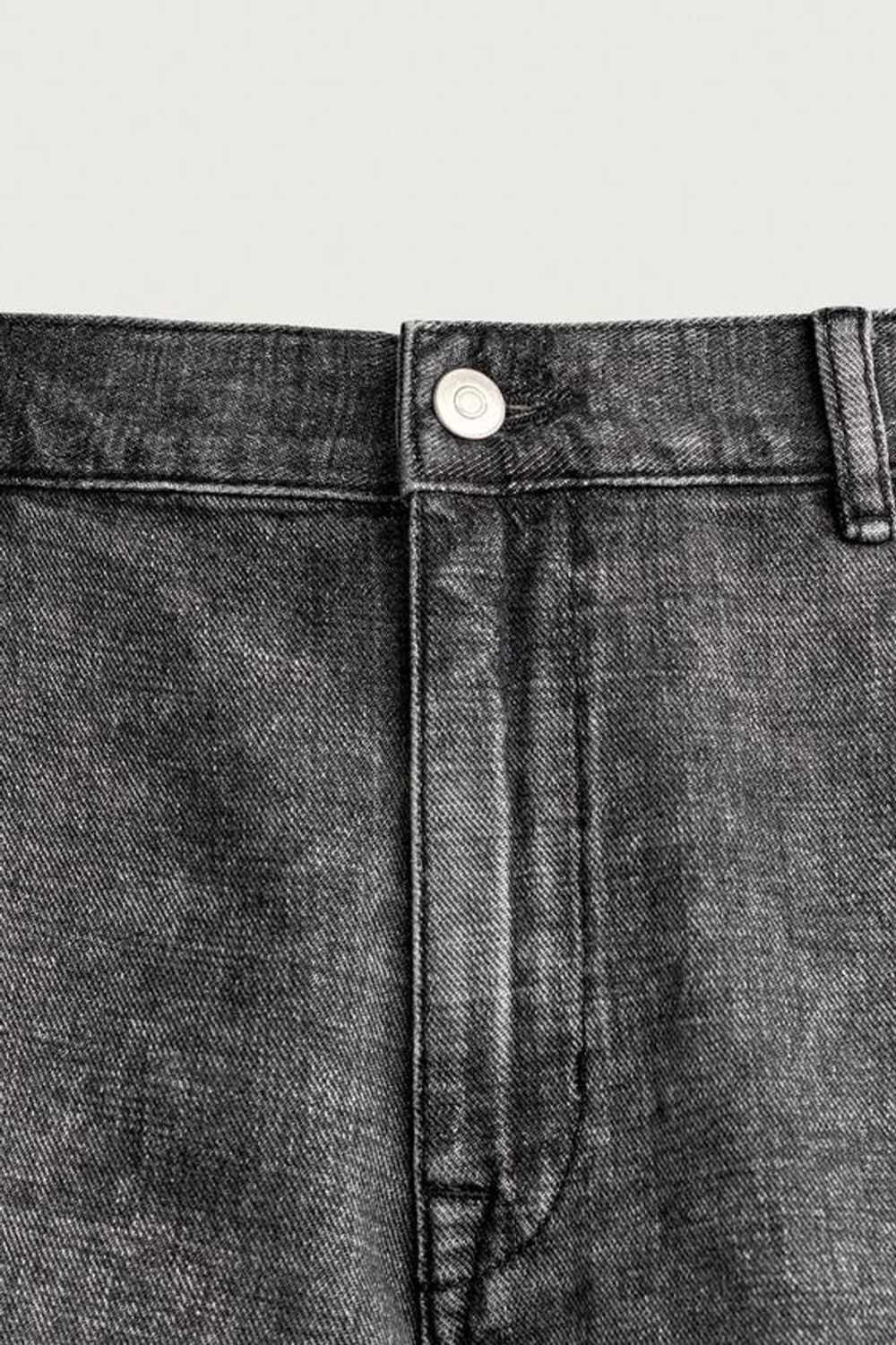 ZARA ШОРТЫ ИЗ ДЕНИМА С ЭФФЕКТОМ КИСЛОТНОЙ СТИРКИ, АНТРАЦИТОВО-СЕРЫЙ