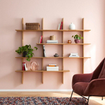 Стеллаж настенный из массива дуба Берг 4