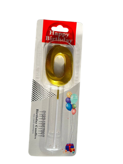 Свечи "Цифра (0-9)" Золотая