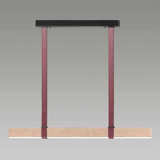 6630/36L HIGHTECH ODL24 275 металл/эко-кожа/ткань/акрил черный/бордовый/бежевый Подвесной светильник IP20 LED 36W 3000K 220V VINCENT