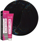 OLLIN COLOR 1/0 иссиня-черный 60мл Перманентная крем-краска для волос
