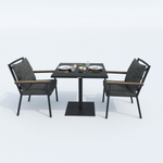 Стол обеденный Ideal Patio КАНА алюминий, стекло 80x80 см (1 ножка) резервный дубль