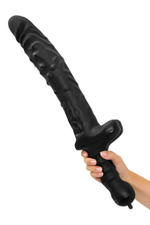 Черный фаллоимитатор «Вразумитель» с подкачкой (Цвет: черный)