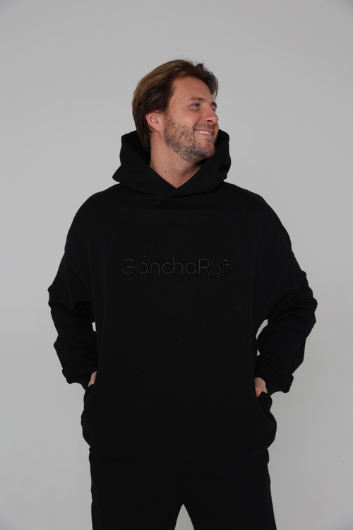 Худи мужское oversize TOTAL BLACK