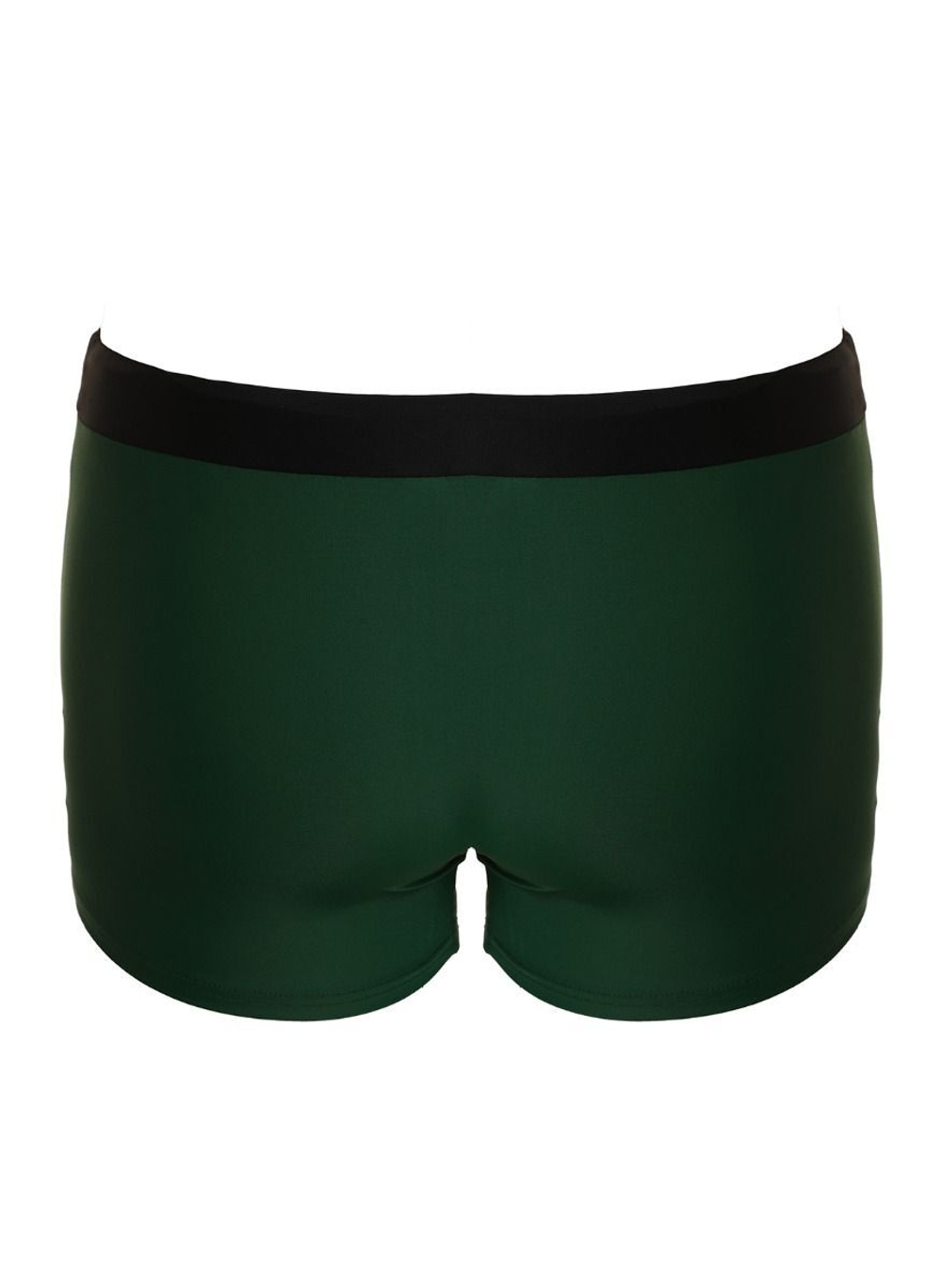 Классические мужские плавки-боксеры с контрастным поясом (Размер: L) (Цвет: зеленый)