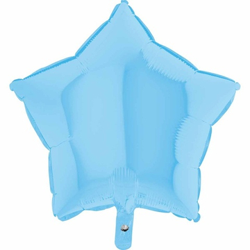 Фольгированная фигура, звезда, 18"/46СМ Пастель Matte Blue