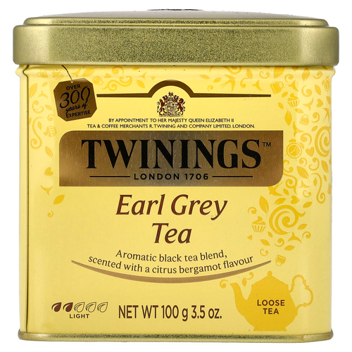 Twinings, Эрл Грей, рассыпной чай, 100 г (3,5 унции)