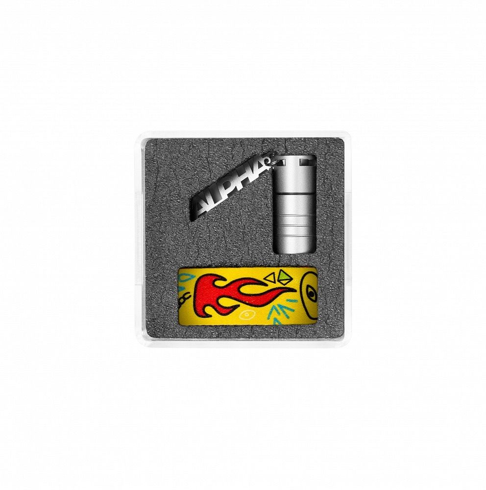 Персональный мундштук Alpha Hookah Pipe Glass box (Misha Rebel лента)