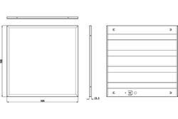 Светильник светодиодный SPO-6-36-4K-M (4) 36Вт 4000К IP40 3200лм 595х595х19 с драйвером панель матов. Эра Б0039319