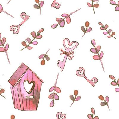 Illustration heart and key from heart love valentine's day