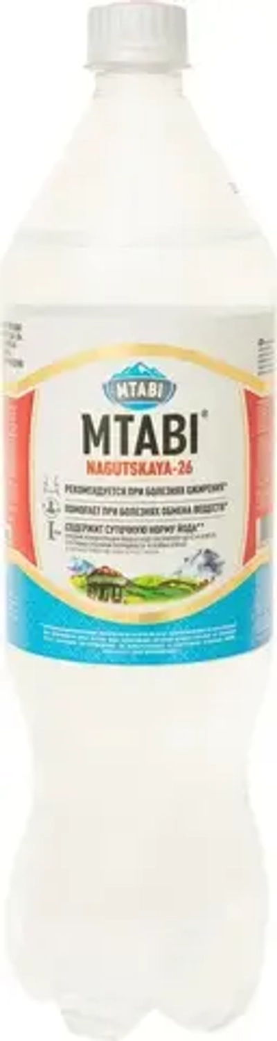 Вода Мтаби лечебно-столовая минеральная, 1,25 л
