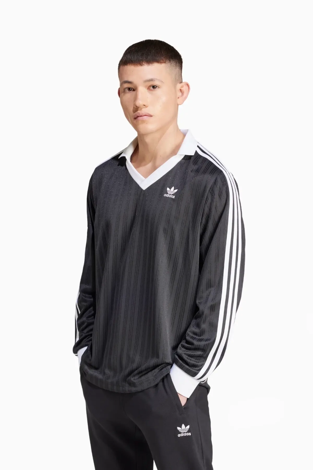 Футболка adidas Adicolor Piqué Football LS - черный