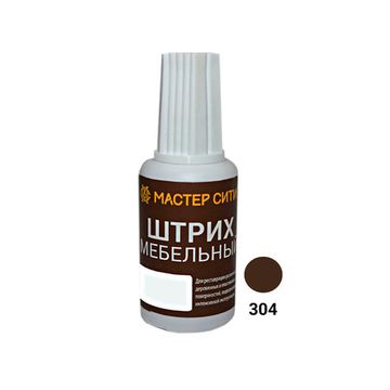 Штрих мебельный МАСТЕР-СИТИ, флакон 20мл, 304 Орех