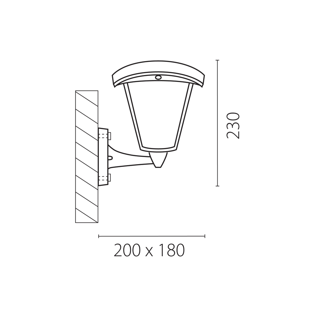 375670 Светильник уличный настен LAMPIONE LED 8W 360LM 3000K IP54
