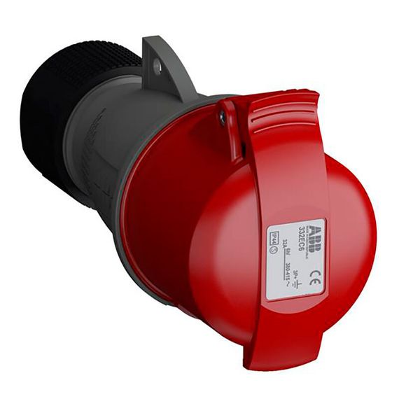 Розетка кабельная Easy&amp;Safe 332EC6,32А,3P+E,IP44,6ч 2CMA102040R1000