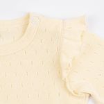 Боди с длинным рукавом и крылышками "Нарцисс" из ажурного хлопка 0-3 м