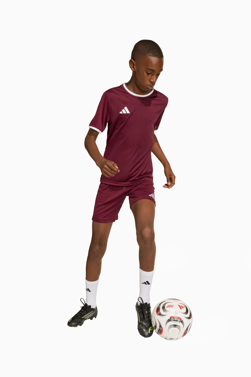 Футболка adidas Entrada 26 Junior - бордовый