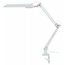 Настольный светильник ЭРА NL-201-G23-11W-W с лампой PL на струбцине белый