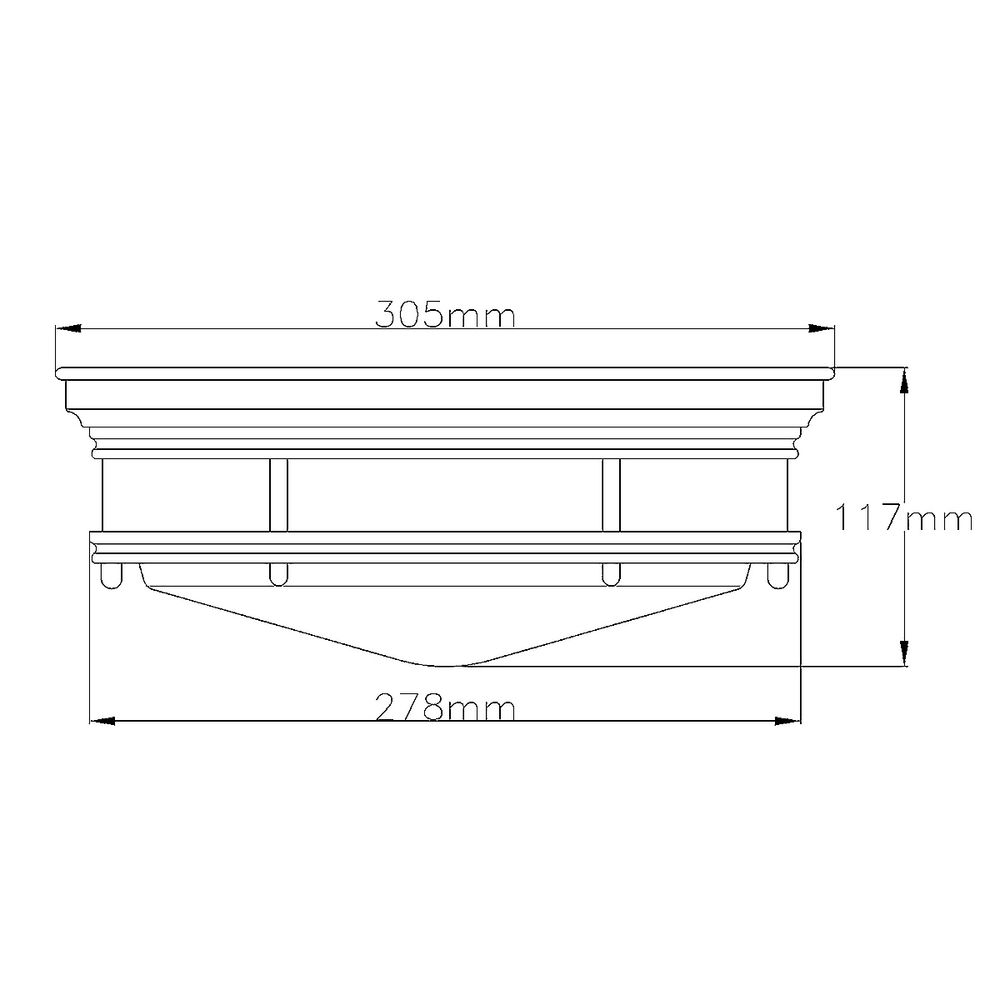 Потолочный светильник для ванных комнат Hinkley QN-HADRIAN-FS-BR-CLEAR Hinkley