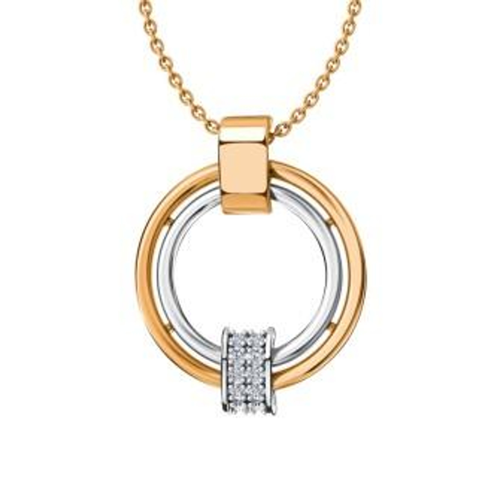 Подвеска из золота с фианитами