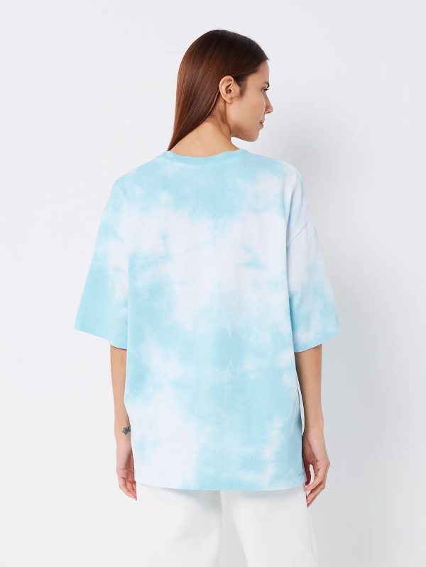 Крашеная футболка тай-дай оверсайз (тиффани) 230 г