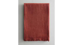 Zara Home плед из льна, терракотовый, 140x190 см